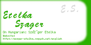 etelka szager business card